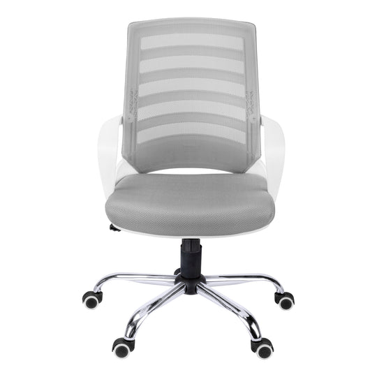 I 7225 Office Chair - White / Grey Mesh / Multi Position - Furniture Depot (7881130508536)