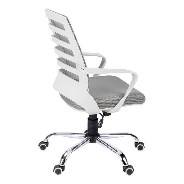 I 7225 Office Chair - White / Grey Mesh / Multi Position - Furniture Depot (7881130508536)