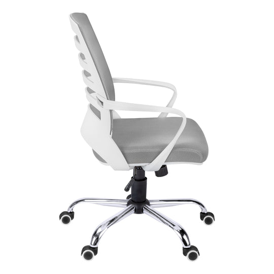 I 7225 Office Chair - White / Grey Mesh / Multi Position - Furniture Depot (7881130508536)