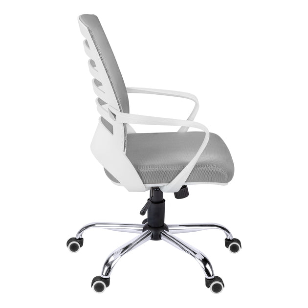I 7225 Office Chair - White / Grey Mesh / Multi Position - Furniture Depot (7881130508536)