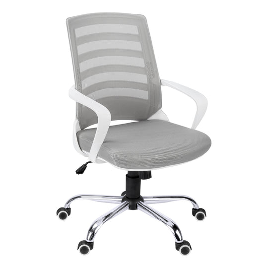 I 7225 Office Chair - White / Grey Mesh / Multi Position - Furniture Depot (7881130508536)