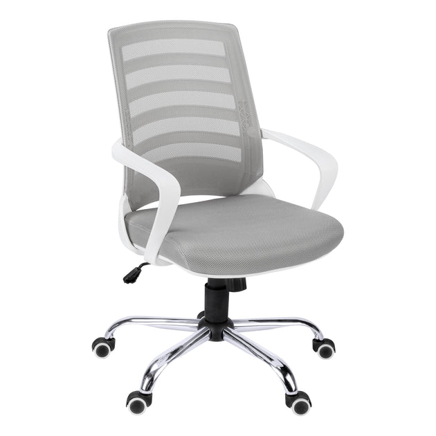 I 7225 Office Chair - White / Grey Mesh / Multi Position - Furniture Depot (7881130508536)