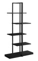 I 7231 Bookcase - 60"H / Black / Black Metal - Furniture Depot (7881130639608)