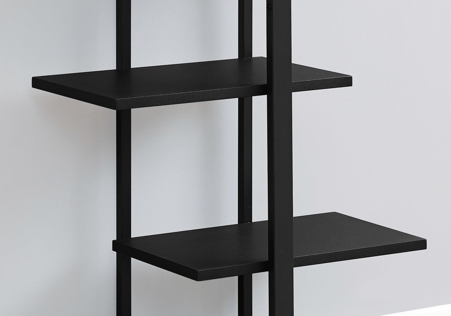 I 7231 Bookcase - 60"H / Black / Black Metal - Furniture Depot (7881130639608)