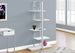 I 7233 Bookcase - 60"H / White / Silver Metal - Furniture Depot