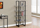 I 7237 Bookcase - 60"H / Dark Taupe / Black Metal - Furniture Depot (7881130803448)
