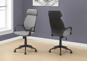 I 7250 Office Chair - Grey Microfiber / High Back Executive - Furniture Depot