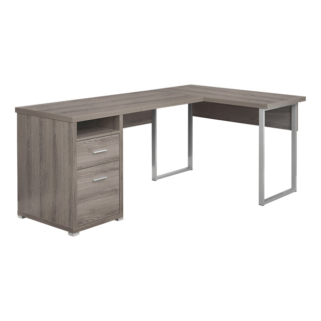 I 7255 Computer Desk - 80"L / Dark Taupe Left Or Right Facing - Furniture Depot
