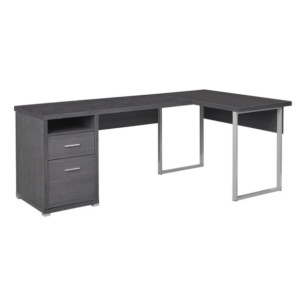 I 7257 Computer Desk - 80"L / Grey Left Or Right Facing - Furniture Depot