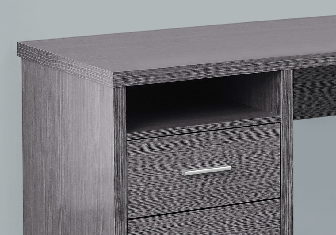 I 7257 Computer Desk - 80"L / Grey Left Or Right Facing - Furniture Depot