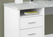 I 7258 Computer Desk - 80"L White / Cement-Look Left/Right Face - Furniture Depot