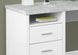 I 7258 Computer Desk - 80"L White / Cement-Look Left/Right Face - Furniture Depot