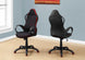 I 7259 Office Chair - Black / Red Fabric / Multi Position - Furniture Depot