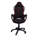 I 7259 Office Chair - Black / Red Fabric / Multi Position - Furniture Depot