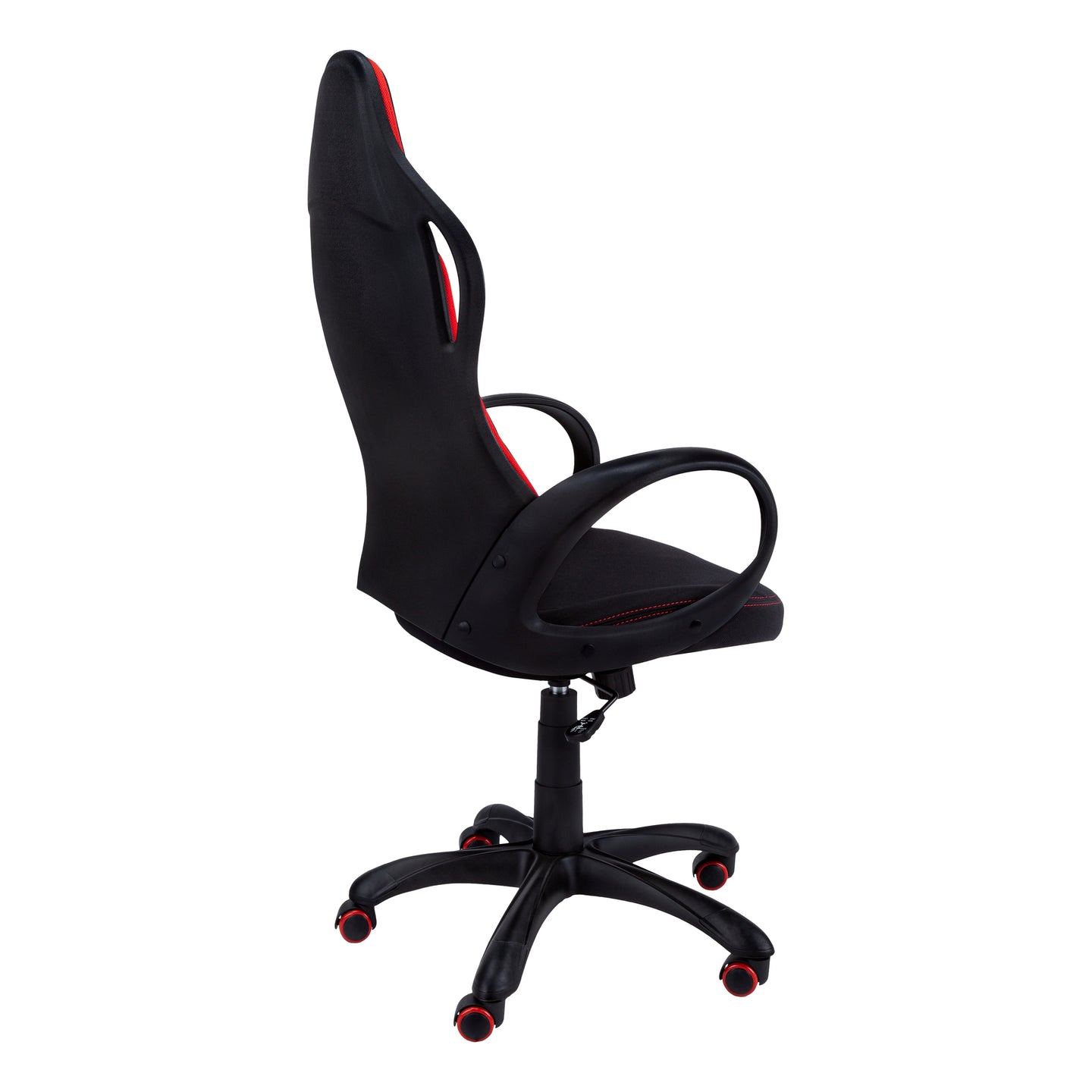 I 7259 Office Chair - Black / Red Fabric / Multi Position - Furniture Depot