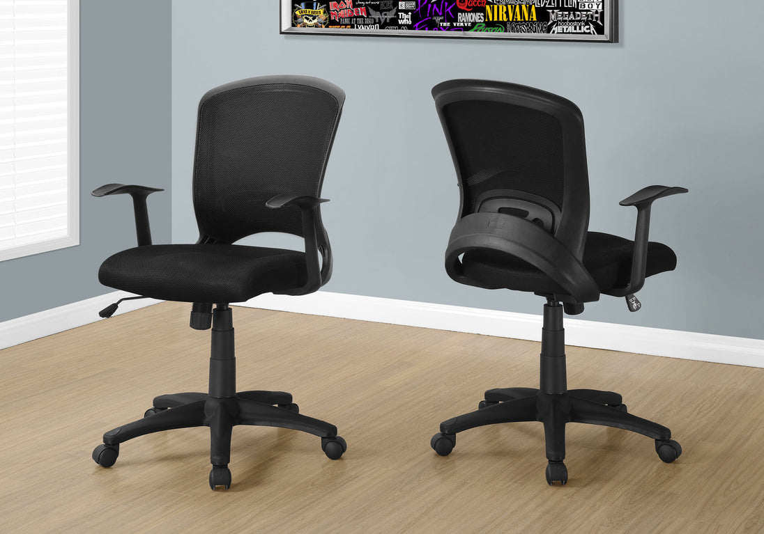 I 7265 Office Chair - Black Mesh Mid-Back / Multi-Position - Furniture Depot