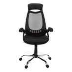 I 7268 Office Chair - Black Mesh / Chrome High-Back Executive - Furniture Depot