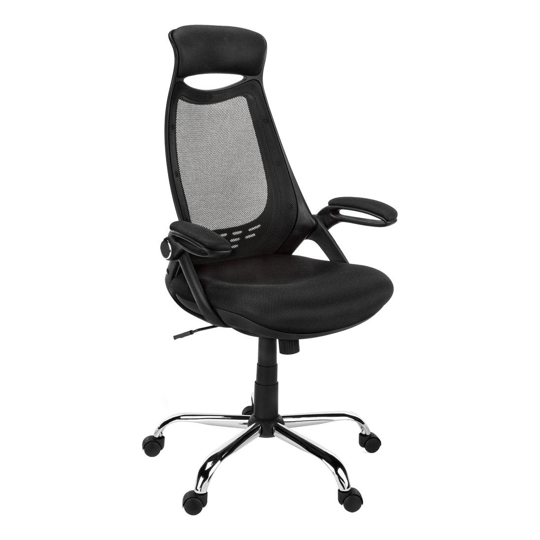 I 7268 Office Chair - Black Mesh / Chrome High-Back Executive - Furniture Depot