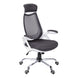 I 7269 Office Chair - White / Grey Mesh / Chrome High-Back Exec - Furniture Depot