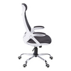 I 7269 Office Chair - White / Grey Mesh / Chrome High-Back Exec - Furniture Depot