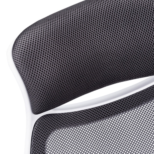 I 7269 Office Chair - White / Grey Mesh / Chrome High-Back Exec - Furniture Depot