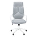 I 7270 Office Chair - White / Grey Fabric / High Back Executive - Furniture Depot