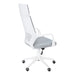 I 7270 Office Chair - White / Grey Fabric / High Back Executive - Furniture Depot