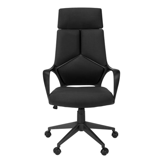 I 7272 Office Chair - Black / Black Fabric / High Back Executive - Furniture Depot (7881131819256)