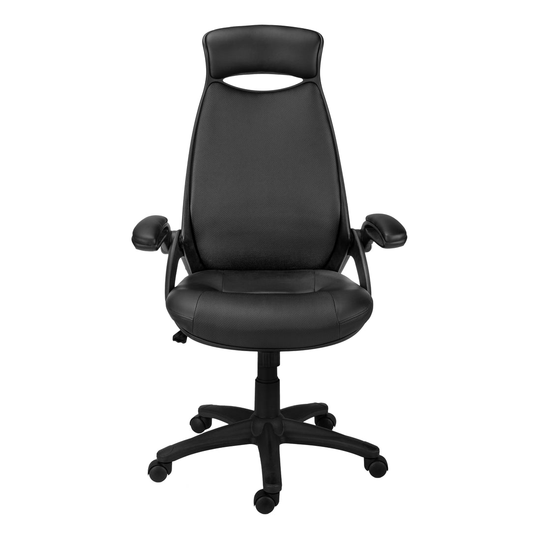 I 7276 Office Chair - Black Leather-Look / Multi Position - Furniture Depot