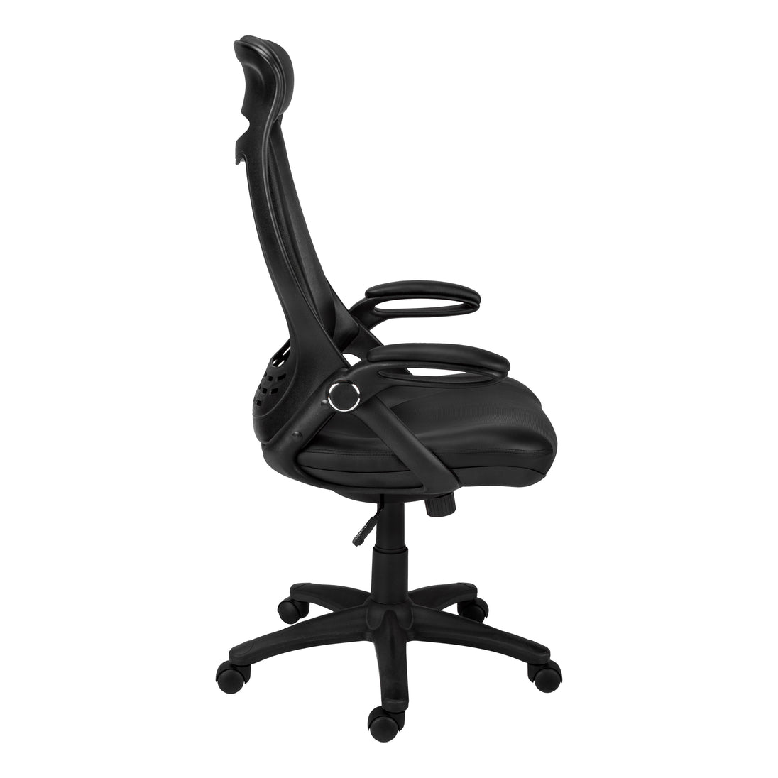 I 7276 Office Chair - Black Leather-Look / Multi Position - Furniture Depot