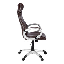 Load image into Gallery viewer, I 7289 Office Chair - Brown Leather-Look / High Back Executive - Furniture Depot