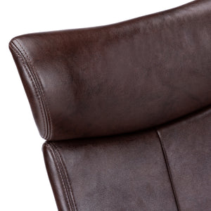 I 7289 Office Chair - Brown Leather-Look / High Back Executive - Furniture Depot
