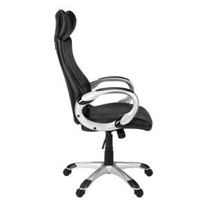 I 7290 Office Chair - Black Leather-Look / High Back Executive - Furniture Depot