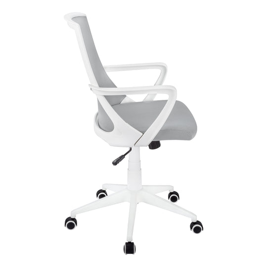 I 7294 Office Chair - White / Grey Mesh / Multi Position - Furniture Depot