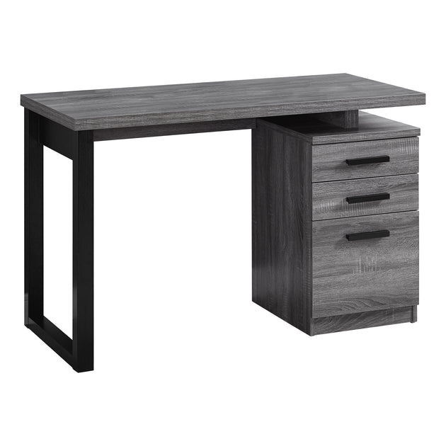 I 7295 Computer Desk - 48"L / Grey-Black Left Or Right Facing - Furniture Depot (7881132146936)