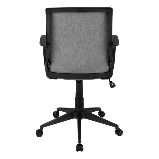 I 7297 Office Chair - Black / Dark Grey Fabric / Multi Position - Furniture Depot (7881132179704)