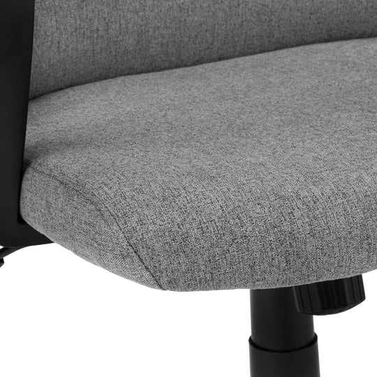 I 7297 Office Chair - Black / Dark Grey Fabric / Multi Position - Furniture Depot (7881132179704)