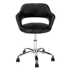 I 7298 Office Chair - Black / Chrome Metal Hydraulic Lift Base - Furniture Depot (7881132212472)