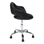 I 7298 Office Chair - Black / Chrome Metal Hydraulic Lift Base - Furniture Depot (7881132212472)