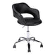 I 7298 Office Chair - Black / Chrome Metal Hydraulic Lift Base - Furniture Depot (7881132212472)