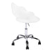 I 7299 Office Chair - White / Chrome Metal Hydraulic Lift Base - Furniture Depot