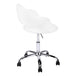 I 7299 Office Chair - White / Chrome Metal Hydraulic Lift Base - Furniture Depot