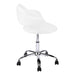 I 7299 Office Chair - White / Chrome Metal Hydraulic Lift Base - Furniture Depot
