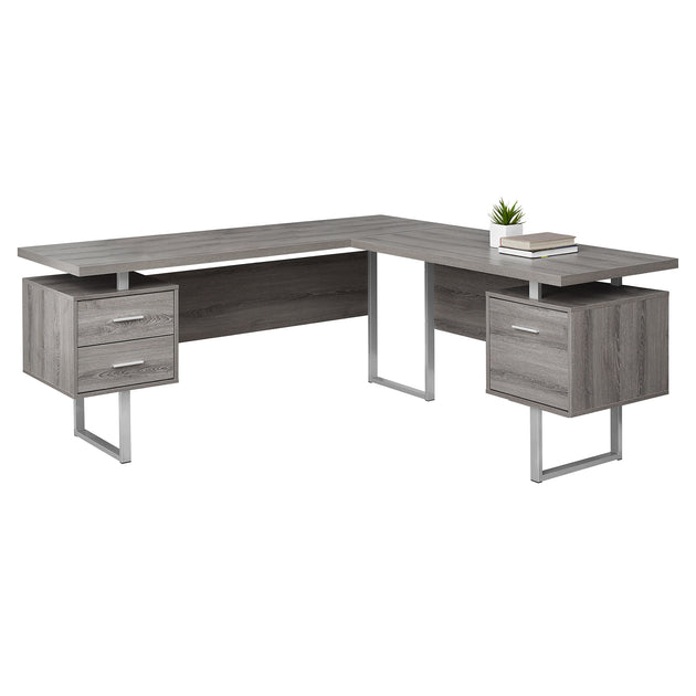 I 7304 Computer Desk - 70"L / Dark Taupe Left Or Right Facing - Furniture Depot