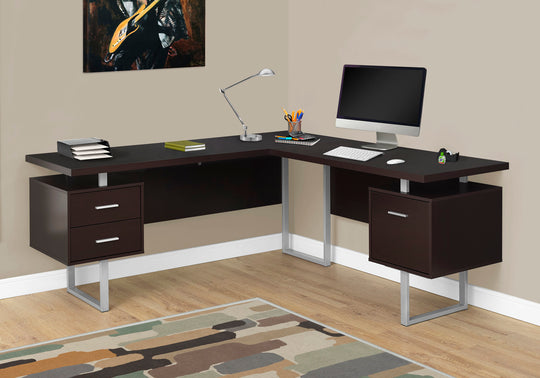 I 7305 Computer Desk - 70"L / Espresso Left Or Right Facing - Furniture Depot (7881132409080)