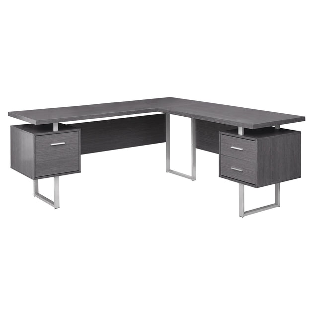 I 7306 Computer Desk - 70"L / Grey Left Or Right Facing - Furniture Depot
