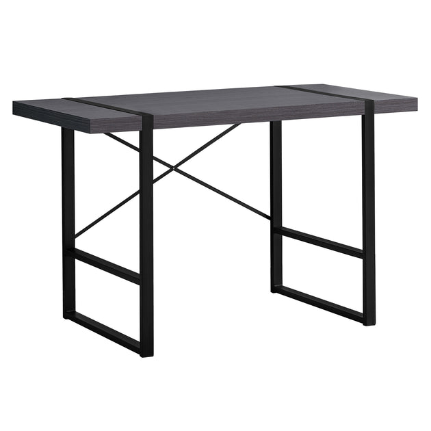 I 7312 Computer Desk - 48"L / Grey / Black Metal - Furniture Depot (7881132572920)