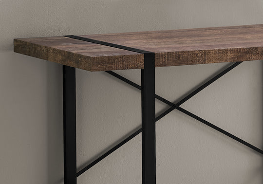I 7314 Computer Desk - 48"L / Brown Reclaimed Wood / Black Metal - Furniture Depot (7881132638456)