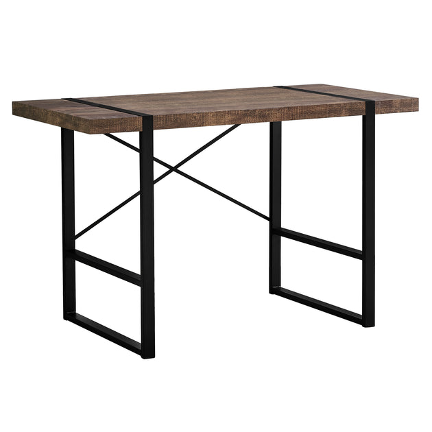 I 7314 Computer Desk - 48"L / Brown Reclaimed Wood / Black Metal - Furniture Depot (7881132638456)