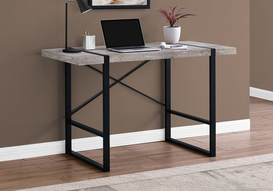 I 7315 Computer Desk - 48"L / Taupe Reclaimed Wood / Black Metal - Furniture Depot (7881132671224)